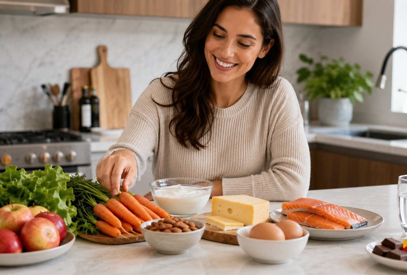 Snack on Crunchy Fruits and Vegetables